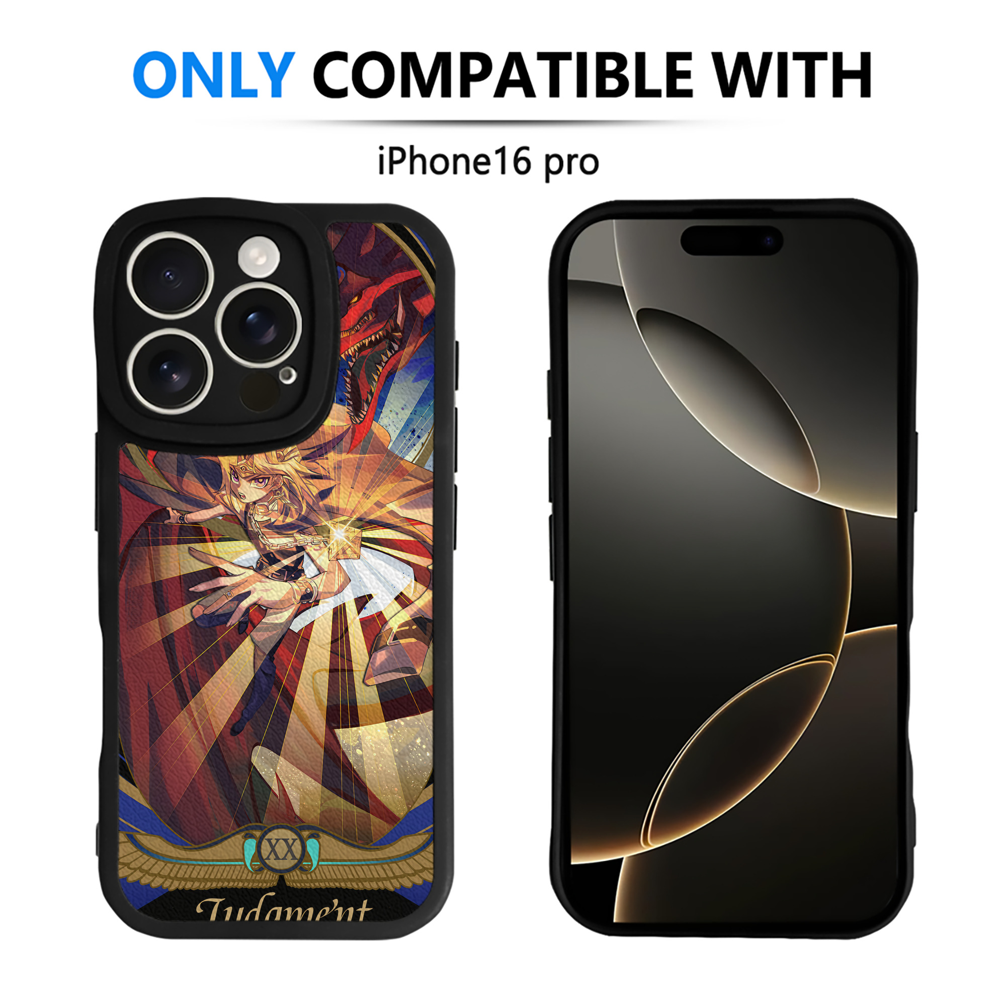 （画像用） 遊☆戯☆王 Yu-Gi-Oh! 【iPhone 16シリーズ対応】シリコンスマホケース（レザー調） 材質：シリコン